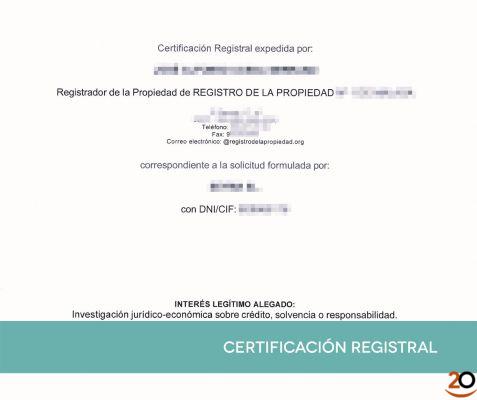 Certificacion registral
