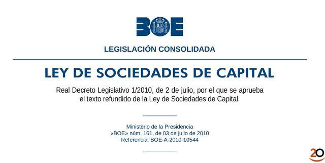 Ley sociedades capital